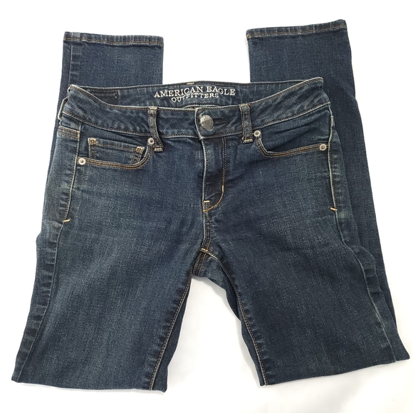 American Eagle Denim - American Eagle Skinny Super Stretch Dark Wash Denim Blue Jeans Sz 4